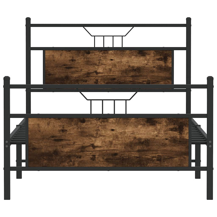 sengeramme uden madras 107x203 cm konstrueret træ røget eg