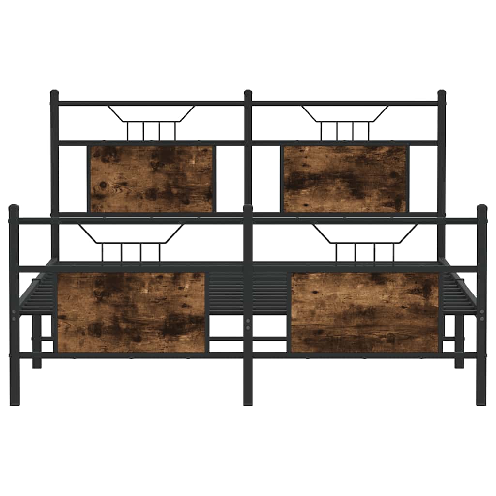 sengeramme 140x190 cm uden madras konstrueret træ røget eg