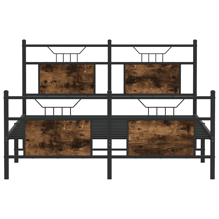 sengeramme 150x200 cm uden madras konstrueret træ røget eg