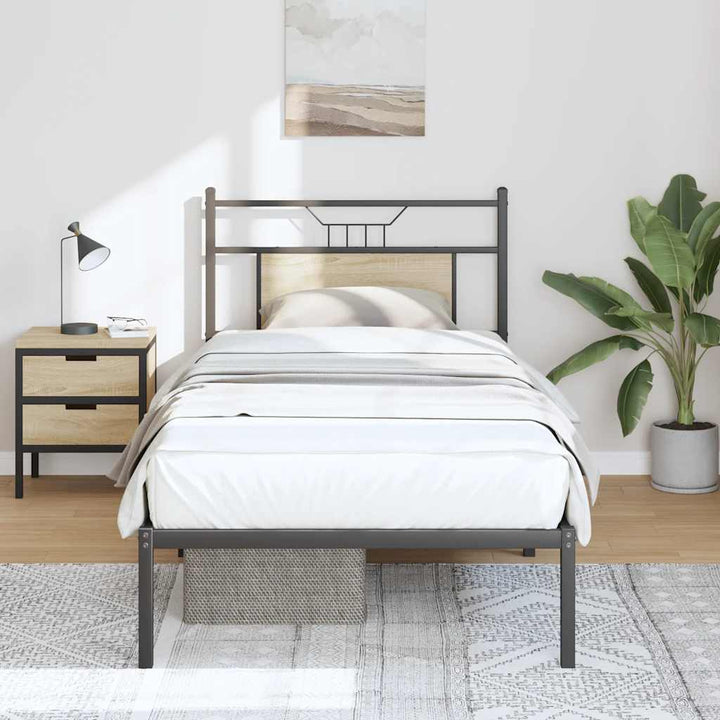 sengeramme 75x190 cm uden madras konstrueret træ sonoma-eg