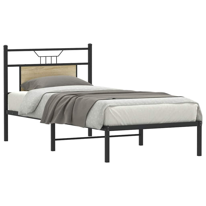 sengeramme 90x190 cm uden madras konstrueret træ sonoma-eg