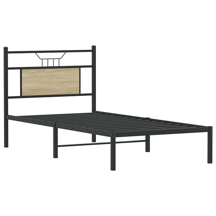 sengeramme 90x190 cm uden madras konstrueret træ sonoma-eg