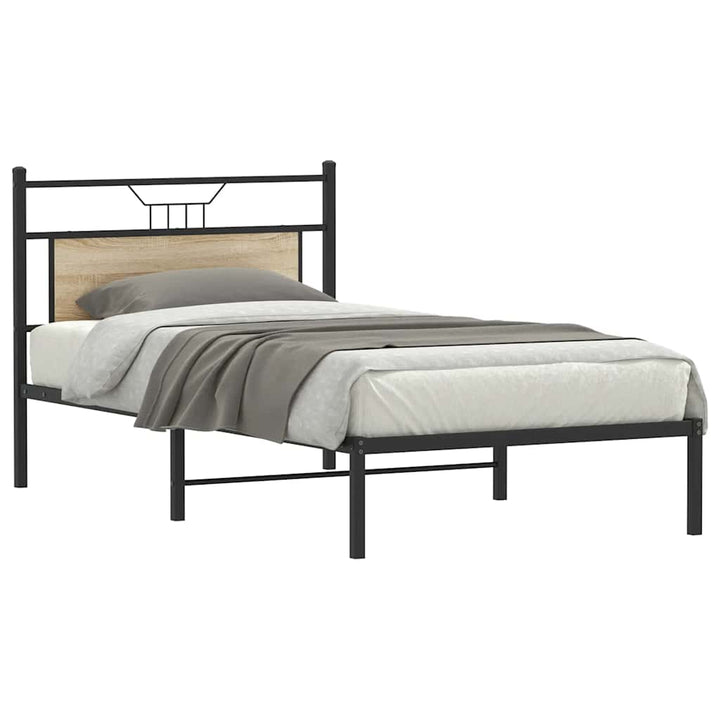sengeramme 100x190 cm uden madras konstrueret træ sonoma-eg