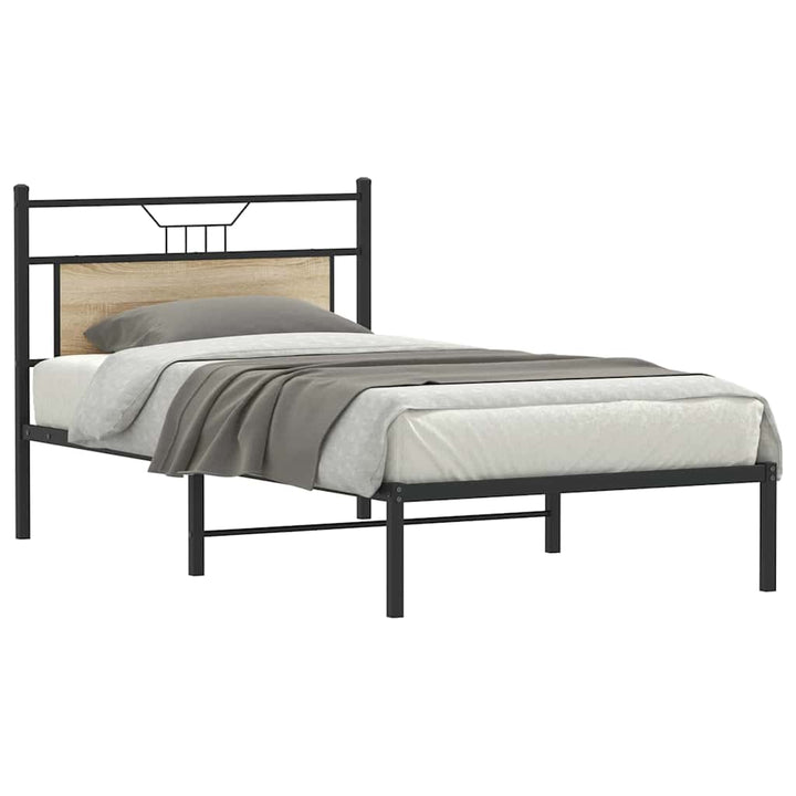 sengeramme uden madras 107x203 cm konstrueret træ sonoma-eg