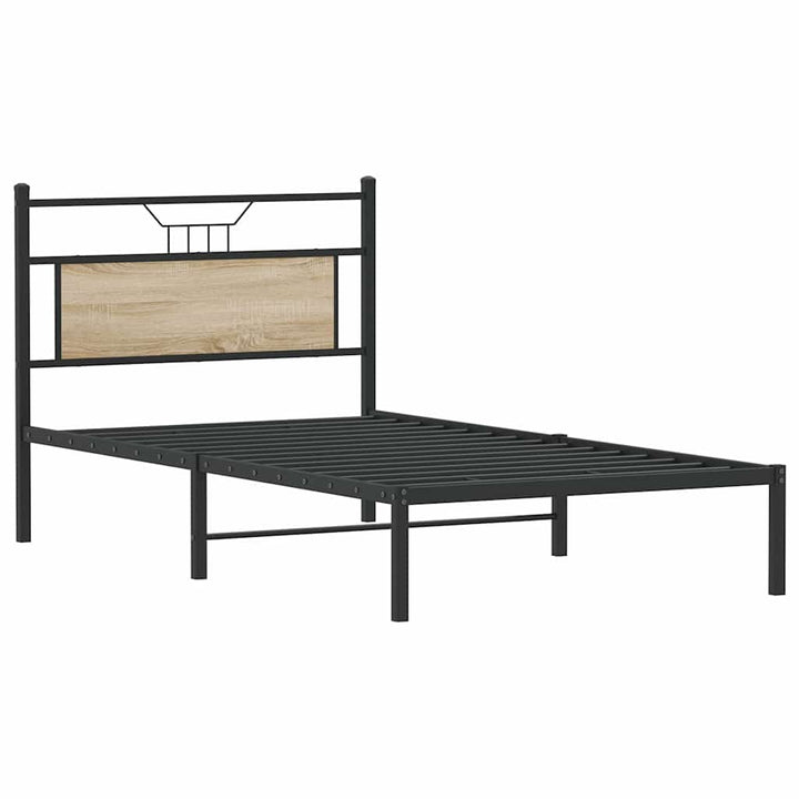 sengeramme uden madras 107x203 cm konstrueret træ sonoma-eg