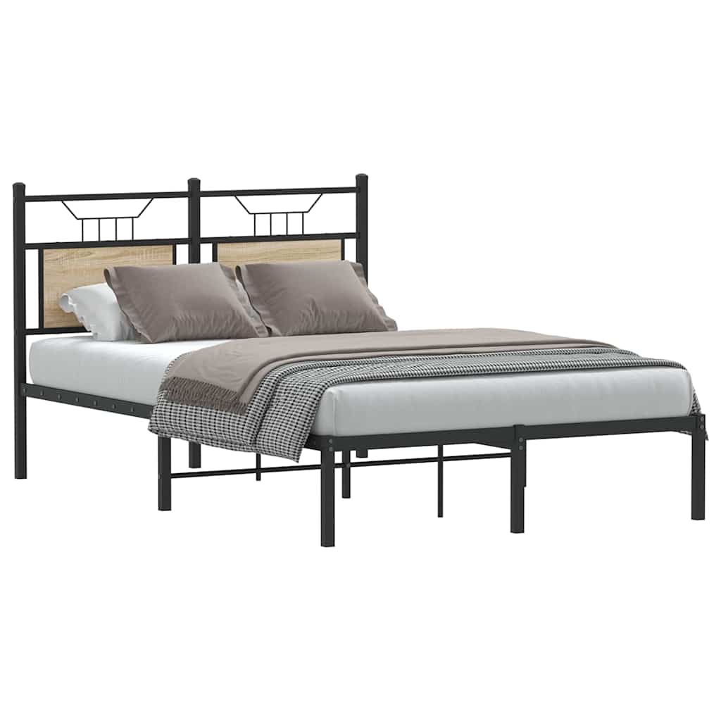 sengeramme 120x190 cm uden madras konstrueret træ sonoma-eg
