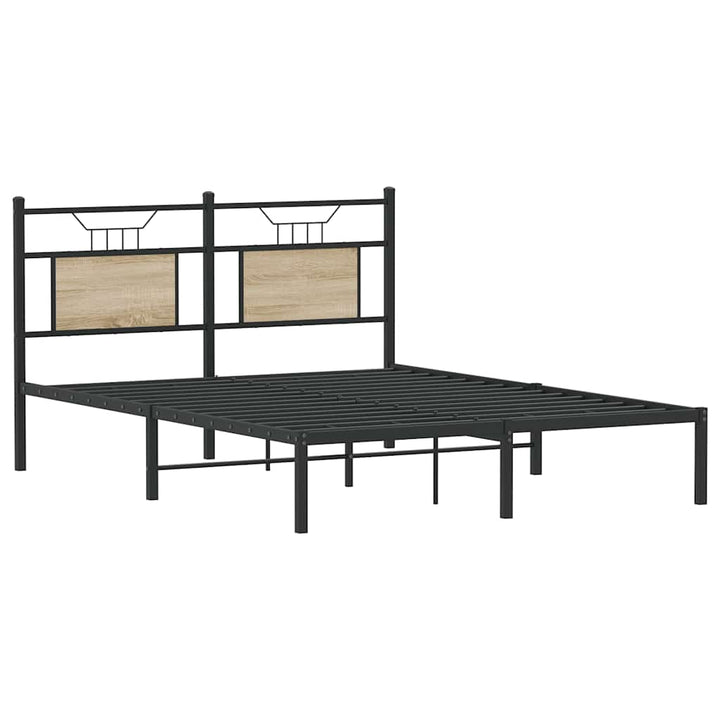 sengeramme 140x190 cm uden madras konstrueret træ sonoma-eg