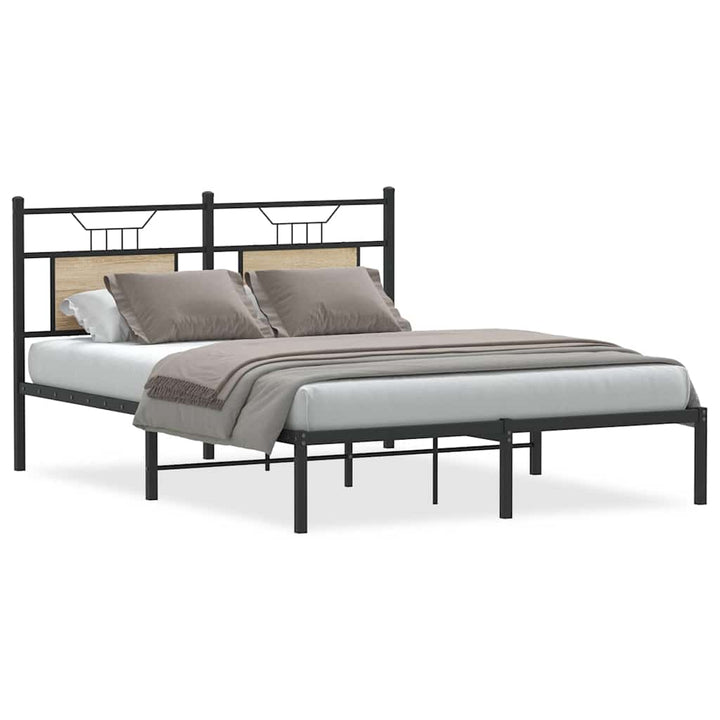 sengeramme 140x200 cm uden madras konstrueret træ sonoma-eg