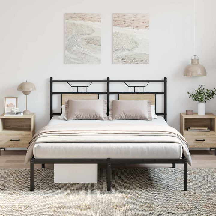 sengeramme 140x200 cm uden madras konstrueret træ sonoma-eg