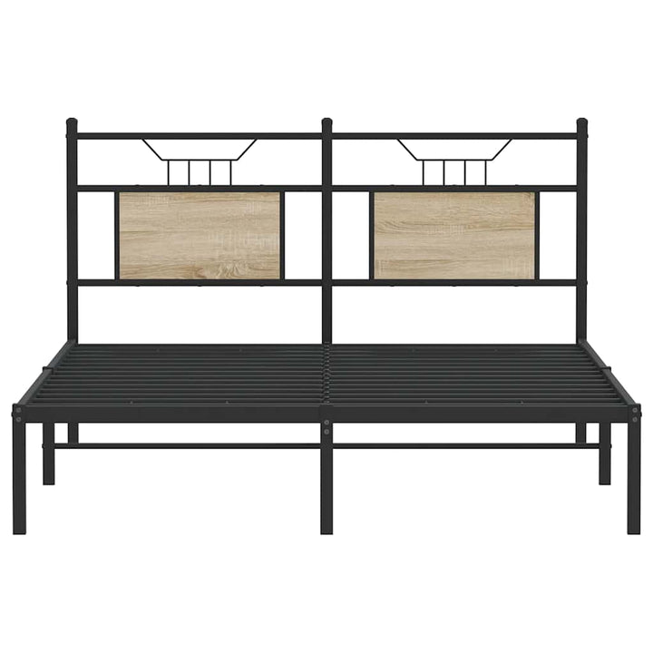 sengeramme 150x200 cm uden madras konstrueret træ sonoma-eg