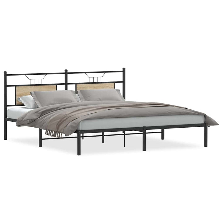 sengeramme 160x200 cm uden madras konstrueret træ sonoma-eg