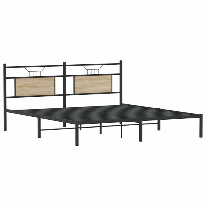 sengeramme 160x200 cm uden madras konstrueret træ sonoma-eg