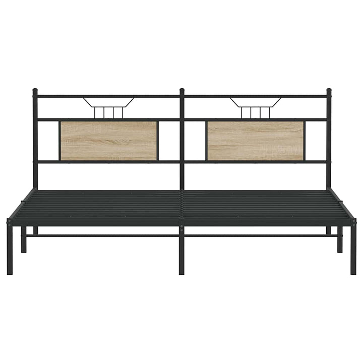 sengeramme uden madras 183x203 cm konstrueret træ sonoma-eg
