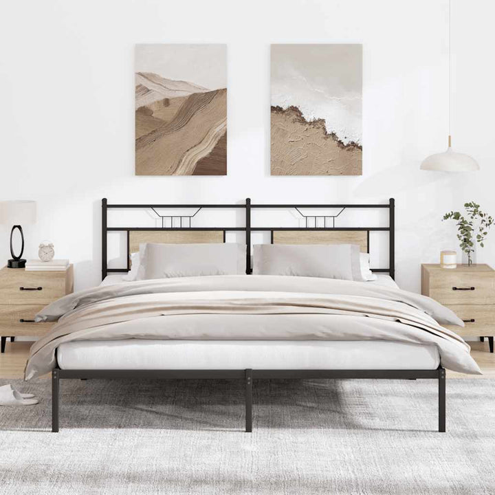 sengeramme uden madras 183x203 cm konstrueret træ sonoma-eg