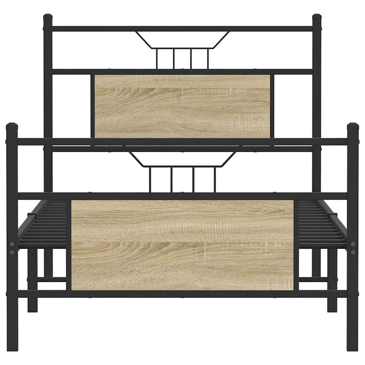 sengeramme 75x190 cm uden madras konstrueret træ sonoma-eg
