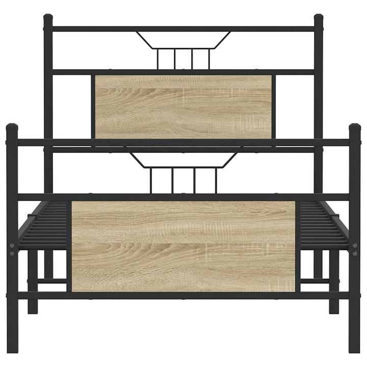 sengeramme 90x190 cm uden madras konstrueret træ sonoma-eg