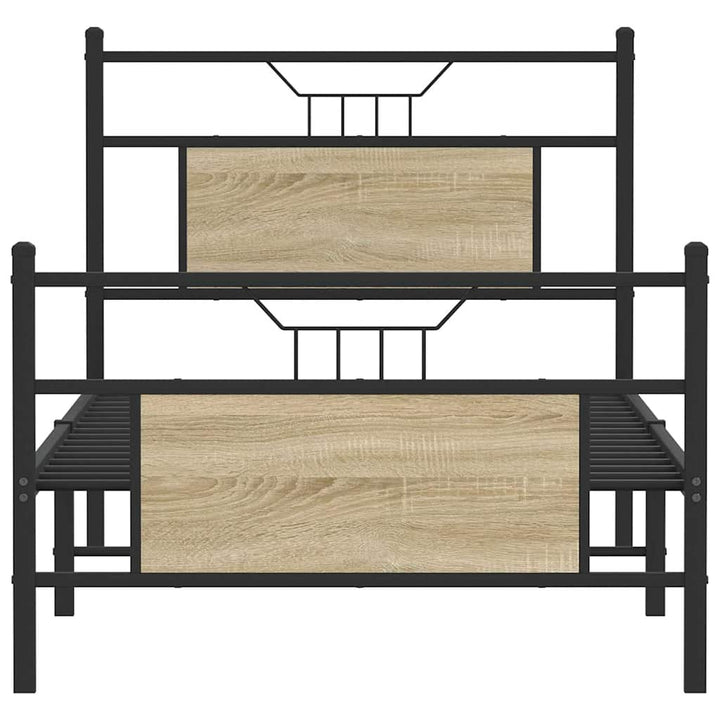 sengeramme 90x200 cm uden madras konstrueret træ sonoma-eg