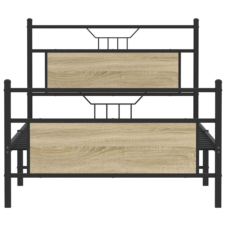 sengeramme 100x190 cm uden madras konstrueret træ sonoma-eg