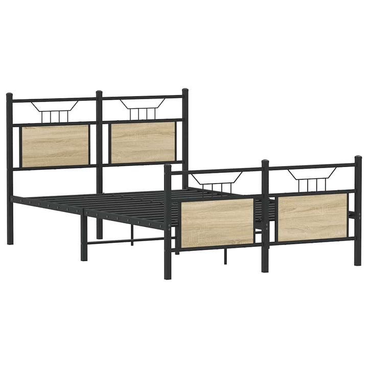 sengeramme 120x190 cm uden madras konstrueret træ sonoma-eg