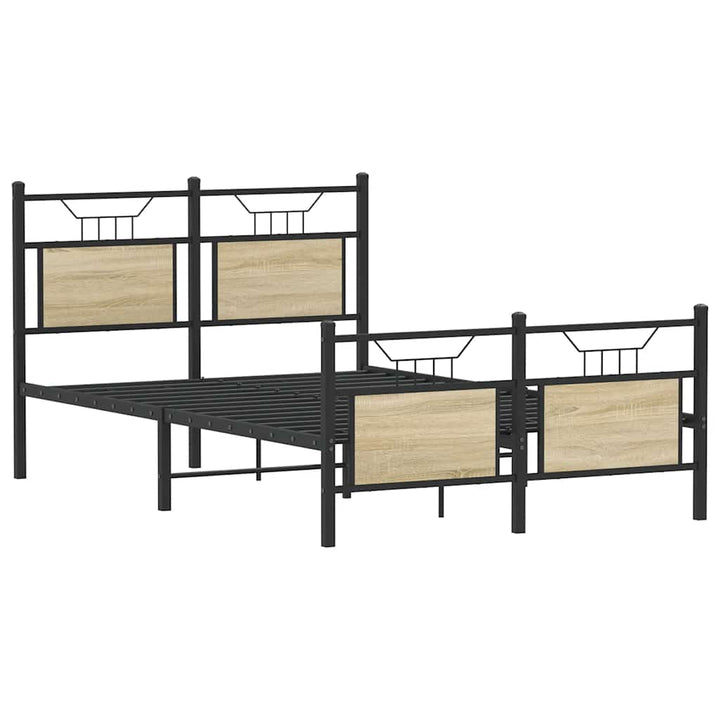 sengeramme 120x200 cm uden madras konstrueret træ sonoma-eg