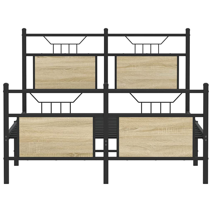 sengeramme 120x200 cm uden madras konstrueret træ sonoma-eg