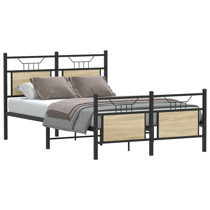 sengeramme 120x200 cm uden madras konstrueret træ sonoma-eg