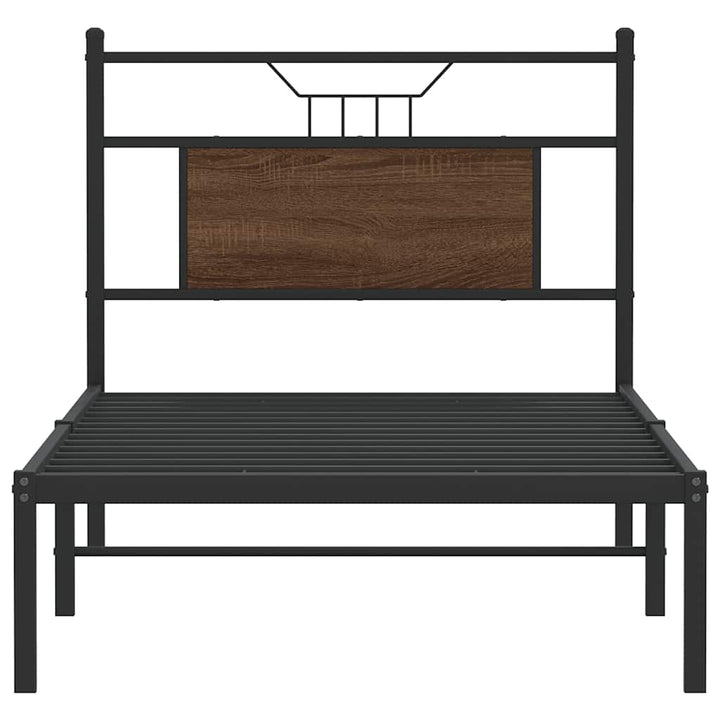 sengeramme 80x200 cm uden madras konstrueret træ brunt eg