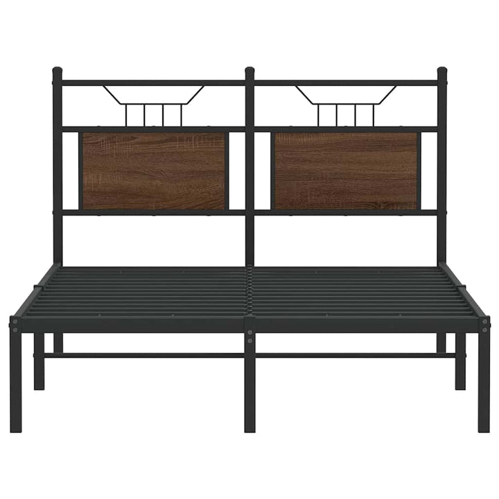 sengeramme 120x190 cm uden madras konstrueret træ brunt eg