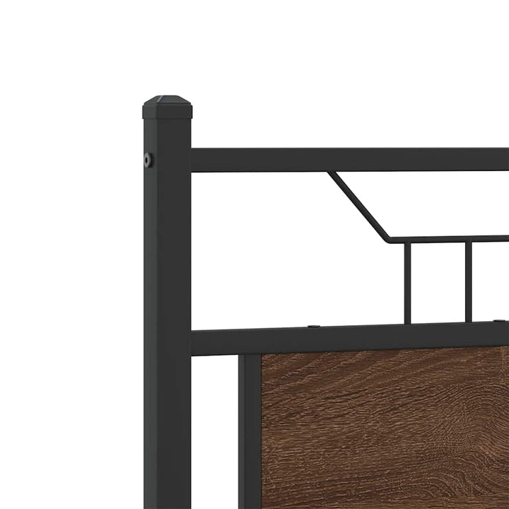 sengeramme 120x190 cm uden madras konstrueret træ brunt eg