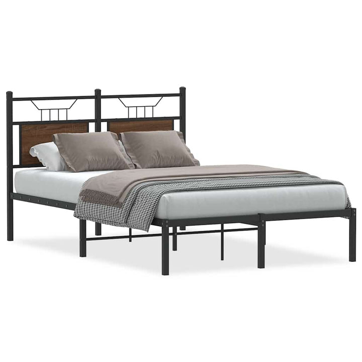 sengeramme 120x200 cm uden madras konstrueret træ brunt eg