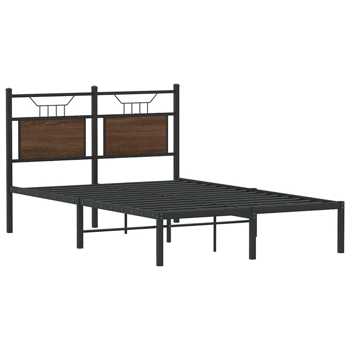 sengeramme 120x200 cm uden madras konstrueret træ brunt eg