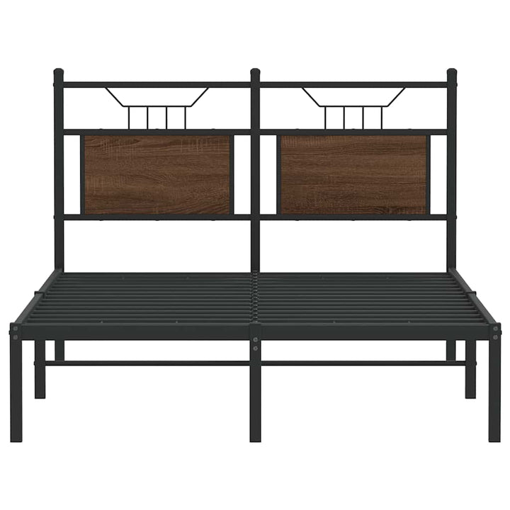 sengeramme 120x200 cm uden madras konstrueret træ brunt eg