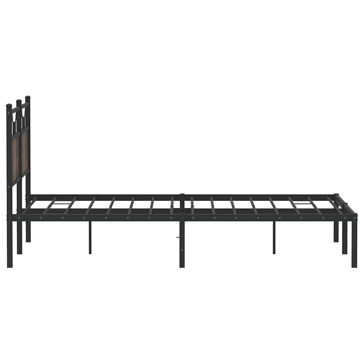 sengeramme 140x190 cm uden madras konstrueret træ brunt eg