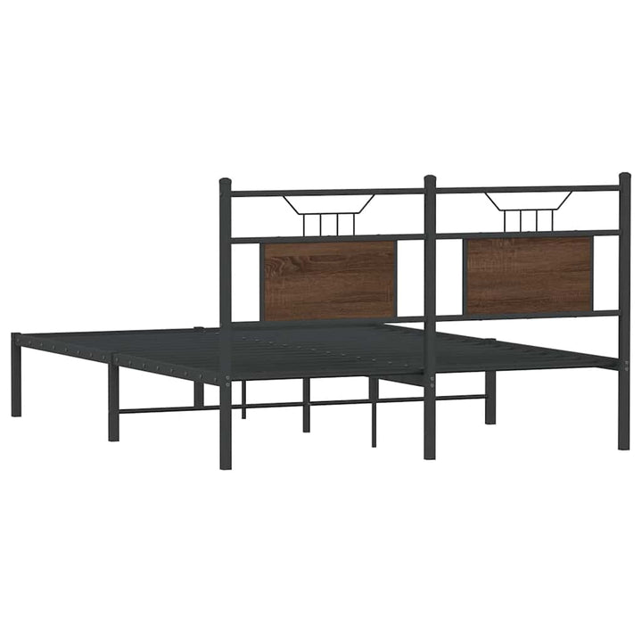 sengeramme 140x190 cm uden madras konstrueret træ brunt eg