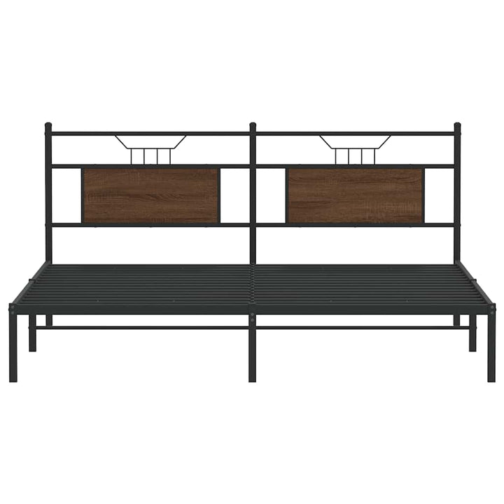 sengeramme uden madras 183x203 cm konstrueret træ brunt eg