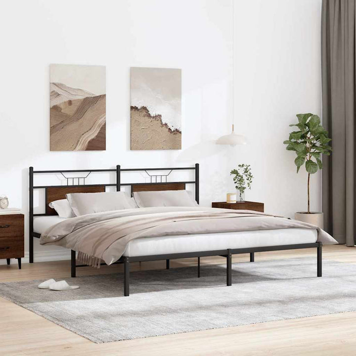 sengeramme uden madras 183x213 cm konstrueret træ brunt eg