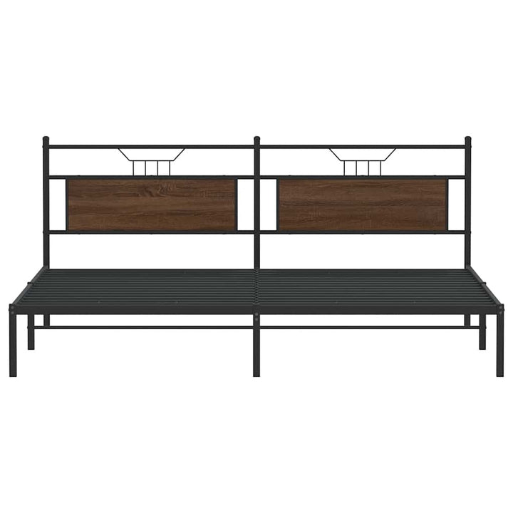sengeramme uden madras 193x203 cm konstrueret træ brun eg