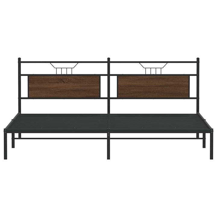 sengeramme uden madras 200x200 cm konstrueret træ brun eg