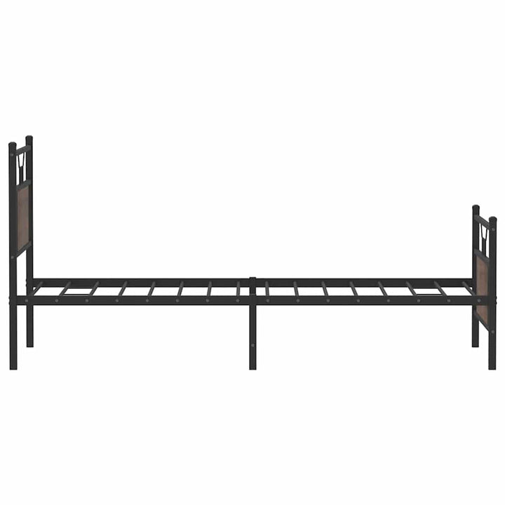 sengeramme 75x190 cm uden madras konstrueret træ brunt eg
