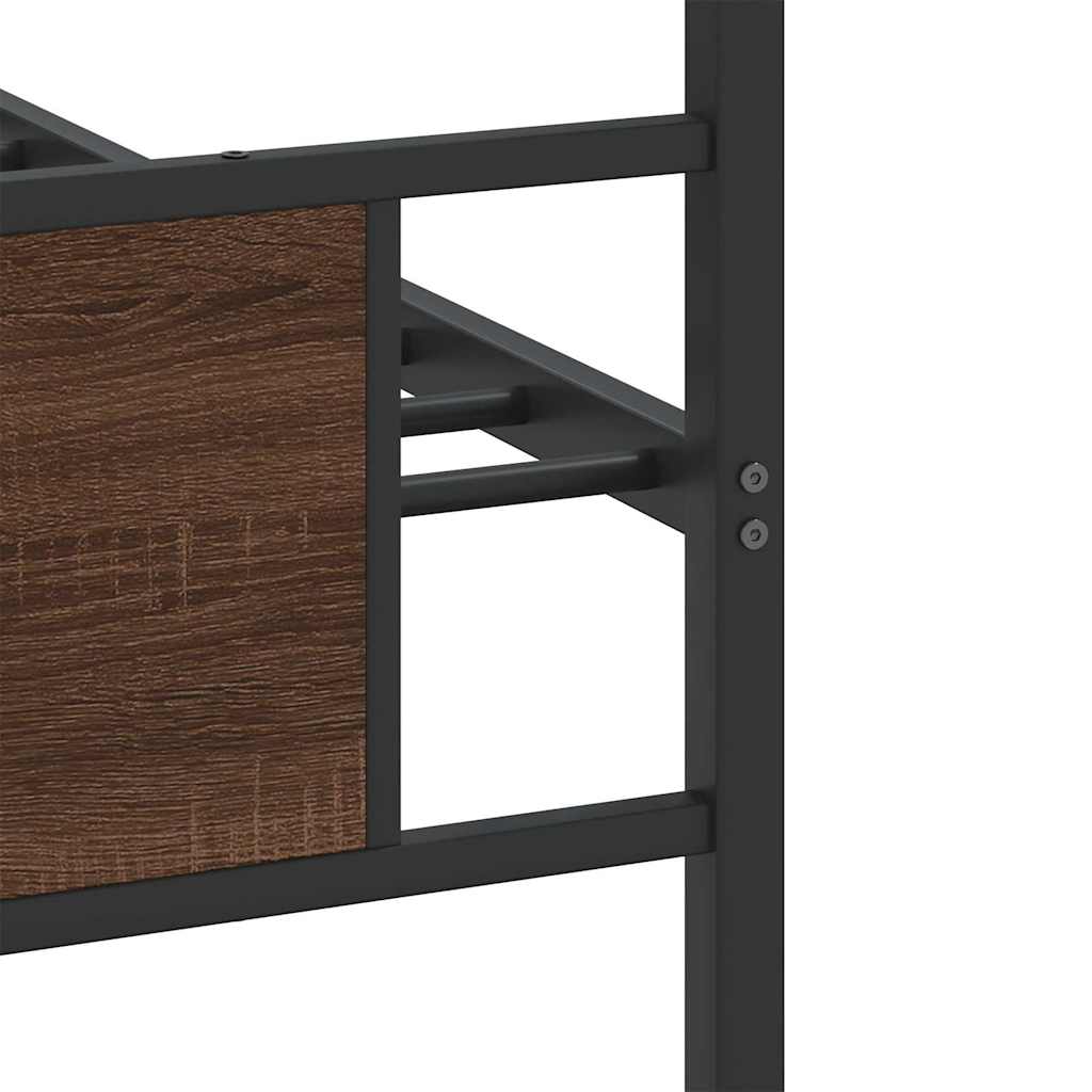 sengeramme 80x200 cm uden madras konstrueret træ brunt eg