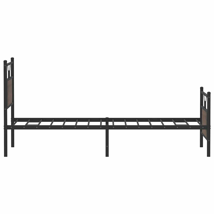 sengeramme 90x190 cm uden madras konstrueret træ brunt eg