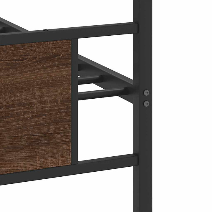 sengeramme 90x190 cm uden madras konstrueret træ brunt eg