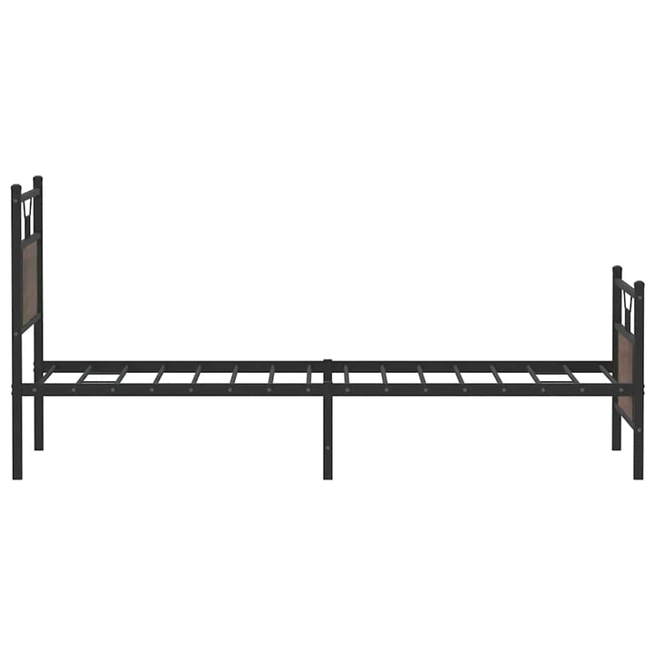 sengeramme 90x200 cm uden madras konstrueret træ brunt eg