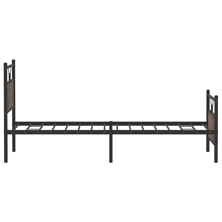sengeramme 100x190 cm uden madras konstrueret træ brunt eg