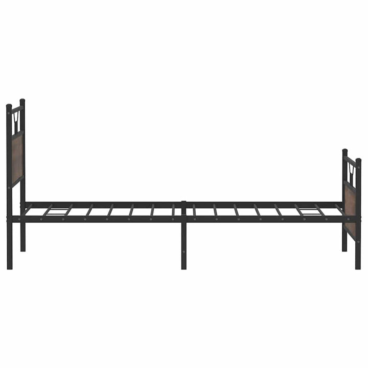 sengeramme 100x200 cm uden madras konstrueret træ brunt eg