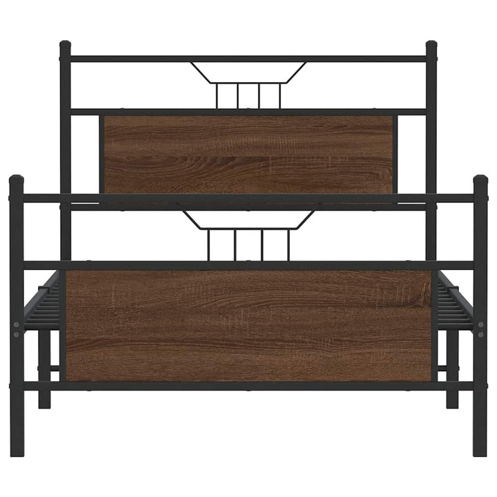 sengeramme uden madras 107x203 cm konstrueret træ brunt eg