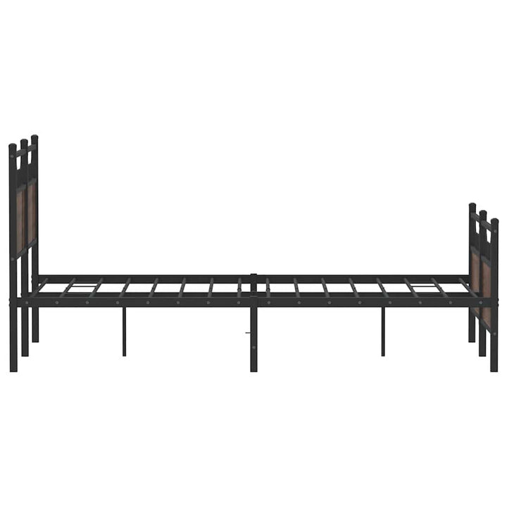 sengeramme 120x200 cm uden madras konstrueret træ brunt eg