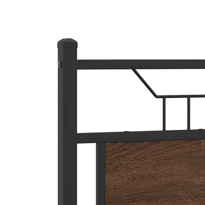 sengeramme 120x200 cm uden madras konstrueret træ brunt eg