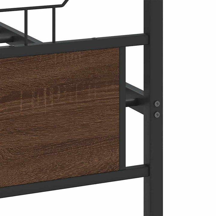 sengeramme 140x200 cm uden madras konstrueret træ brunt eg