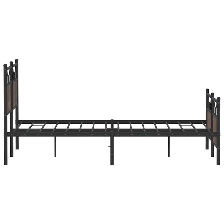 sengeramme 150x200 cm uden madras konstrueret træ brunt eg